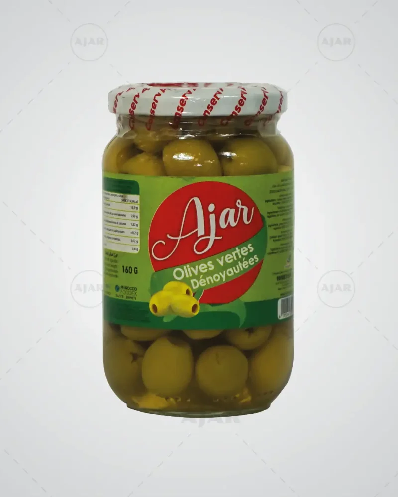 Olives vertes dénoyautées : 37cl
