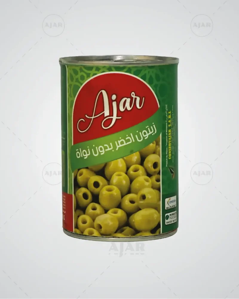 Olives vertes dénoyautées : 1/2